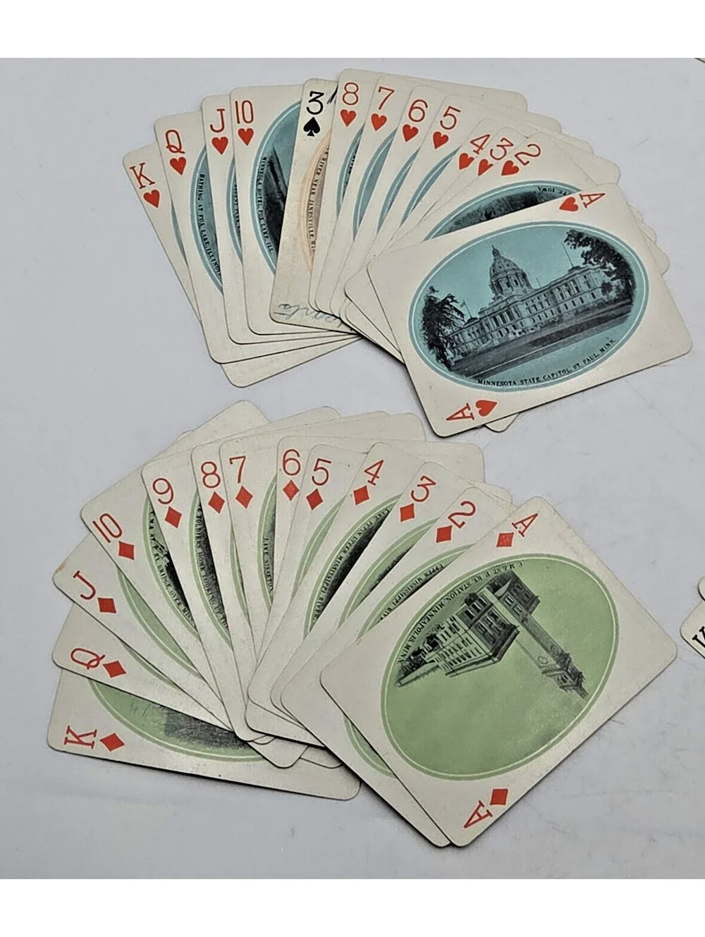 Rare c1910 Chicago Milwaukee & Puget Sound Railway Playing Cards Incomplete Box